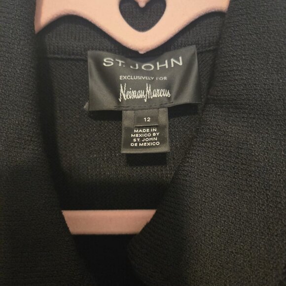 St. John Caviar Knit Pantsuit  with Military Gold Chain Jacket  Sz 12 - Picture 10 of 10